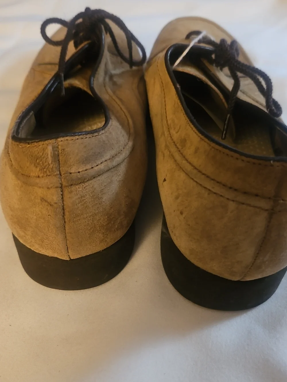 Vintage Hushpuppies Tan Suede Men's Lace-Up Dress Shoes